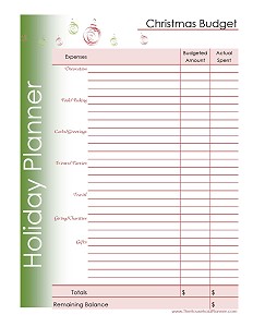 Christmas Budget Christmas & Holidays Budget