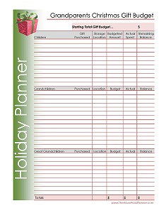 Grandparents Christmas Gift Budget Grandparents Christmas Gift Budget